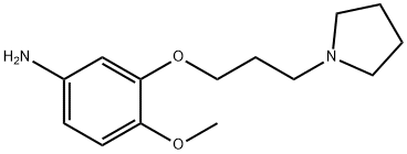 4-甲氧基-3-(3-(吡咯烷-1-基)丙氧基)苯胺 结构式