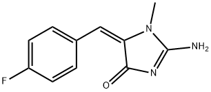(5E)-2-amino-5-[(4-fluorophenyl)methylidene]-1-methylimidazol-4-one Structure
