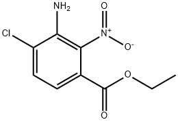 Benzoic acid, 3-amino-4-chloro-2-nitro-, ethyl ester Struktur