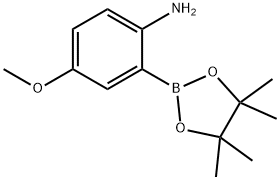 4-甲氧基-2-(4,4,5,5-四甲基-1,3,2-二氧杂硼烷-2-基)苯胺 结构式