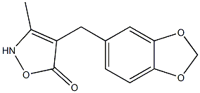 5(2H)-Isoxazolone, 4-(1,3-benzodioxol-5-ylmethyl)-3-methyl- Struktur