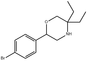 2-(4-bromophenyl)-5,5-diethylmorpholine 结构式