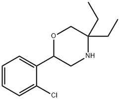 2-(2-chlorophenyl)-5,5-diethylmorpholine 结构式