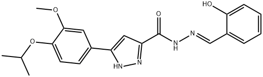 (E)-N-(2-hydroxybenzylidene)-3-(4-isopropoxy-3-methoxyphenyl)-1H-pyrazole-5-carbohydrazide Struktur
