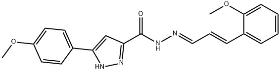 3-(4-methoxyphenyl)-N-((1E,2E)-3-(2-methoxyphenyl)allylidene)-1H-pyrazole-5-carbohydrazide Struktur