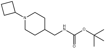 tert-Butyl [(1-cyclobutylpiperidin-4-yl)methyl]carbamate Struktur