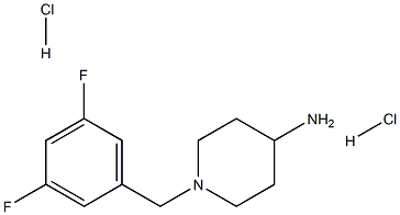 1-(3,5-Difluorobenzyl)piperidin-4-aminedihydrochloride Struktur