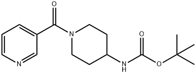 tert-Butyl 1-nicotinoylpiperidin-4-ylcarbamate Struktur