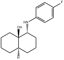 (4R,4aR,8aR)-4-((4-fluorophenyl)amino)decahydronaphthalen-4a-ol 结构式