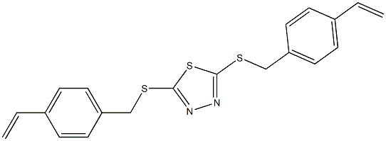 1,3,4-Thiadiazole, 2,5-bis[[(4-ethenylphenyl)methyl]thio]- Struktur