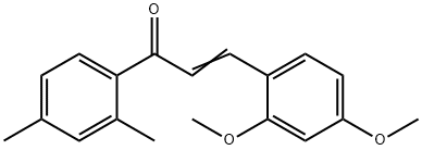 (2E)-3-(2,4-ジメトキシフェニル)-1-(2,4-ジメチルフェニル)プロプ-2-エン-1-オン 化学構造式