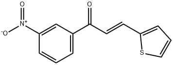 (2E)-1-(3-nitrophenyl)-3-(thiophen-2-yl)prop-2-en-1-one Struktur
