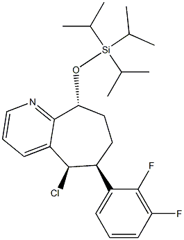 [(5R,6S,9R)-5-chloro-6-(2,3-difluorophenyl)-6,7,8,9-tetrahydro-5H-cyclohepta[b]pyridin-9-yl]oxy-tri(propan-2-yl)silane Structure