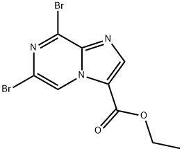 Ethyl 6,8-dibromoimidazo[1,2-a]pyrazine-3-carboxylate Struktur