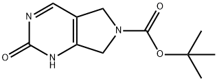 2-Oxo-1,2,5,7-tetrahydro-pyrrolo[3,4-d]pyrimidine-6-carboxylic acid tert-butyl ester Struktur