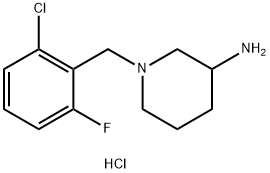 1-(2-CHLORO-6-FLUOROBENZYL)PIPERIDIN-3-AMINE HYDROCHLORIDE Struktur
