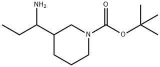 tert-butyl 3-(1-aminopropyl)piperidine-1-carboxylate, 1290046-61-5, 结构式