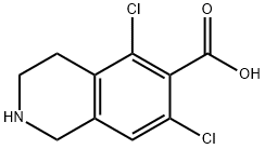5,7-dichloro-1,2,3,4-tetrahydroisoquinoline-6-carboxylic acid Struktur