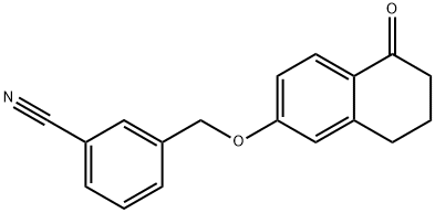 3-(((5-OXO-5,6,7,8-TETRAHYDRONAPHTHALEN-2-YL)OXY)METHYL)BENZONITRILE 化学構造式