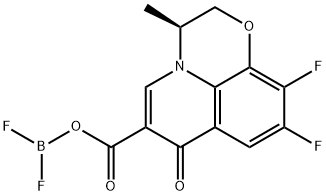 (S)-6-(((difluoroboryl)oxy)carbonyl)-9,10-difluoro-3-methyl-2H-[1,4]oxazino[2,3,4-ij]quinolin-7(3H)-one Structure