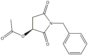 2,5-Pyrrolidinedione,3-(acetyloxy)-1-(phenylmethyl)-, (3S)- Struktur