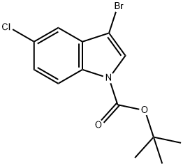 tert-butyl 3-bromo-5-chloro-1H-indole-1-carboxylate Structure