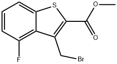 METHYL 3-(BROMOMETHYL)-4-FLUOROBENZO[B]THIOPHENE-2-CARBOXYLATE Struktur