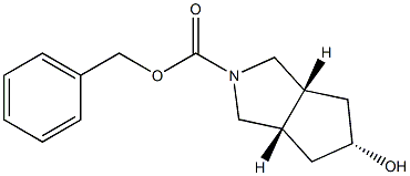 BENZYL (3AR,5R,6AS)-5-HYDROXYHEXAHYDROCYCLOPENTA[C]PYRROLE-2(1H)-CARBOXYLATE,130658-20-7,结构式
