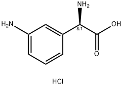 R-3-氨基苯甘氨酸盐酸盐 结构式