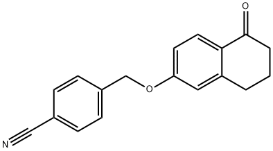 4-(((5-OXO-5,6,7,8-TETRAHYDRONAPHTHALEN-2-YL)OXY)METHYL)BENZONITRILE Structure