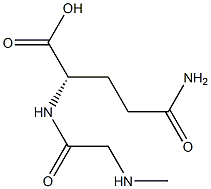 (2S)-4-carbamoyl-2-[2-(methylamino)acetamido]butanoic acid Structure