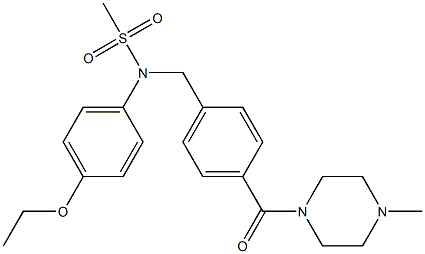 N-(4-ethoxyphenyl)-N-[[4-(4-methylpiperazine-1-carbonyl)phenyl]methyl]methanesulfonamide Structure
