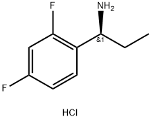 (S)-1-(2,4-DIFLUOROPHENYL)PROPAN-1-AMINE HYDROCHLORIDE 化学構造式