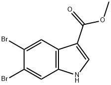 5,6-Dibromo-1H-indole-3-carboxylic acid methyl ester, 1309792-72-0, 结构式