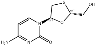 4-amino-1-[(2R,5R)-2-(hydroxymethyl)-1,3-oxathiolan-5-yl]pyrimidin-2-one Structure