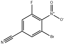 3-溴-5-氟-4-硝基苯腈 结构式