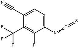 3-fluoro-4-isothiocyanato-2-(trifluoromethyl)benzonitrile Struktur