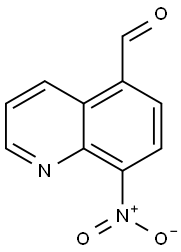8-硝基喹啉-5-甲醛 结构式