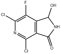 4,6-dichloro-7-fluoro-1-hydroxy-1H-pyrrolo[3,4-c]pyridin-3(2H)-one Struktur