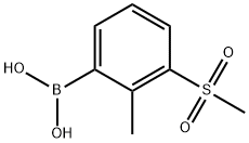 2-甲基-3-甲砜基苯硼酸,1313617-69-4,结构式