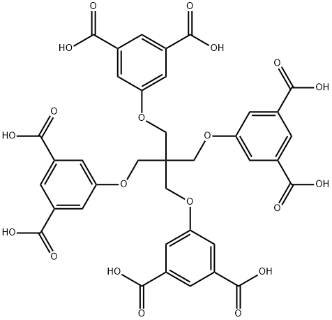 1,3-Benzenedicarboxylic acid,5,5'-[[2,2-bis[(3,5-dicarboxyphenoxy)methyl]-1,3-propanediyl]bis(oxy)]bis- Struktur