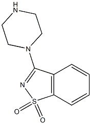 1,2-Benzisothiazole, 3-(1-piperazinyl)-, 1,1-dioxide Structure