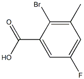 2-溴-5-氟-3-甲基苯甲酸 结构式