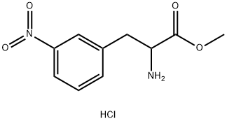 3-硝基-DL-苯丙氨酸甲酯盐酸盐, 131980-27-3, 结构式