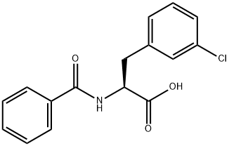 N-苯甲酰基-L-3-氯苯丙氨酸, 132210-39-0, 结构式