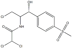 2,2-dichloro-N-[(1R)-3-chloro-1-hydroxy-1-(4-methylsulfonylphenyl)propan-2-yl]acetamide,1322625-10-4,结构式