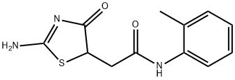 2-(2-imino-4-oxothiazolidin-5-yl)-N-(o-tolyl)acetamide Structure