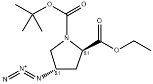(4S)-1-Boc-4-azido-D-proline ethyl ester 结构式