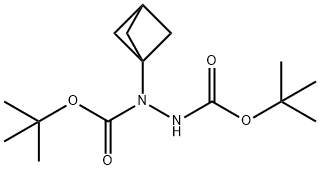Di-Tert-Butyl 1-(Bicyclo[1.1.1]Pentan-1-Yl)Hydrazine-1,2-Dicarboxylate Struktur