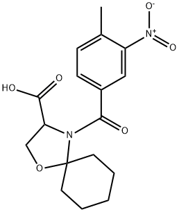 1326810-03-0 4-(4-methyl-3-nitrobenzoyl)-1-oxa-4-azaspiro[4.5]decane-3-carboxylic acid